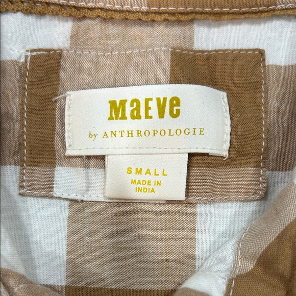 Maeve Brown and White Checkered Shirt - Picture 2 of 4